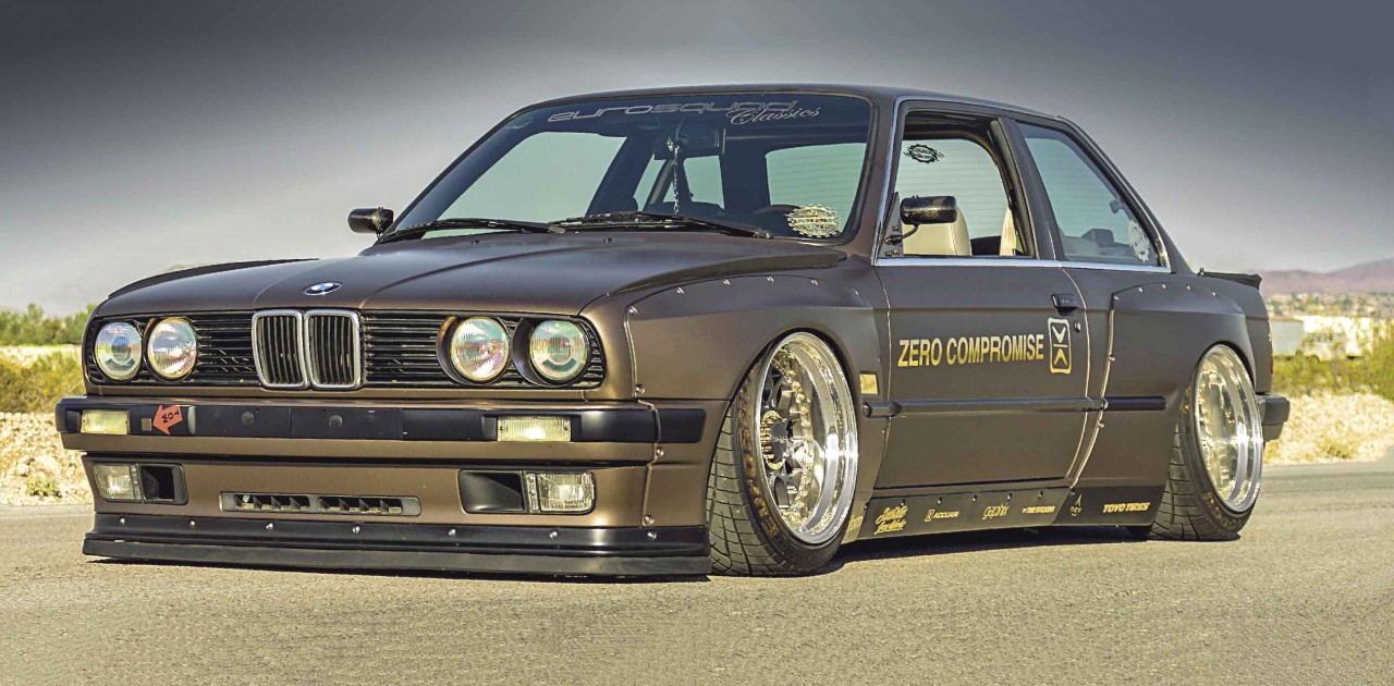Wide-body BMW 325i Coupe E30 M20 2.5-litre engined with induction kit