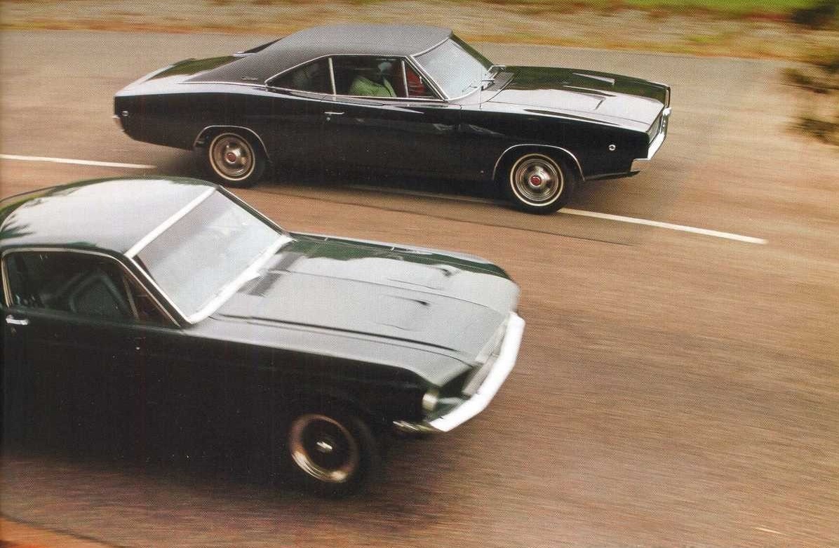 Ford Mustang 390 GT и Dodge Charger 440 R/T