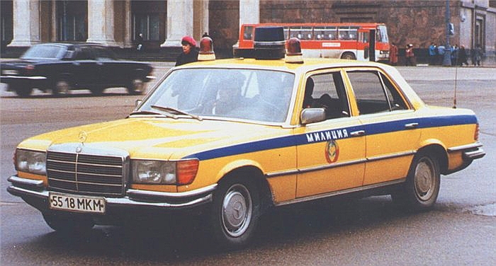 Mercedes-Benz W116 на службе милиции СССР