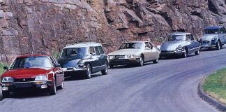 Giant Citroen’s Test – 1966 DS21 vs 1967 ID21 Break, 1973 SM 2.7 Coupe, 1981 2CV Charleston and 1985 CX25 Pallas IE 2014 Drive-My