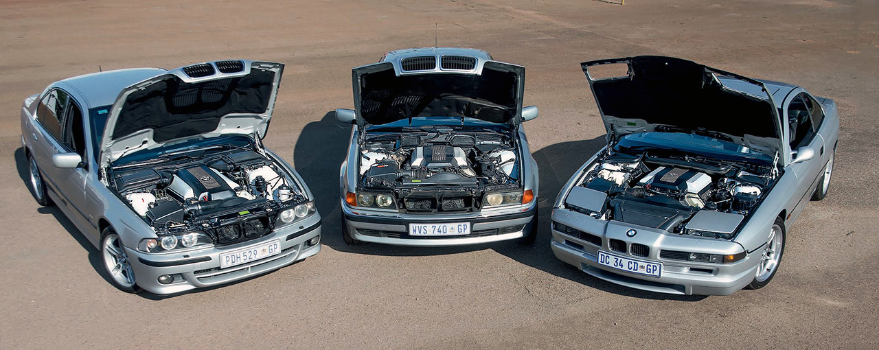 BMW E31 840Ci, E38 740i and E39 540i