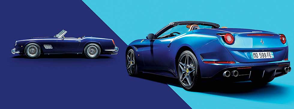 The turbocharged California T traces its lineage, elegant, sporty aesthetics and driving pleasure back to the late 1950s and the 250 GT California Spider.