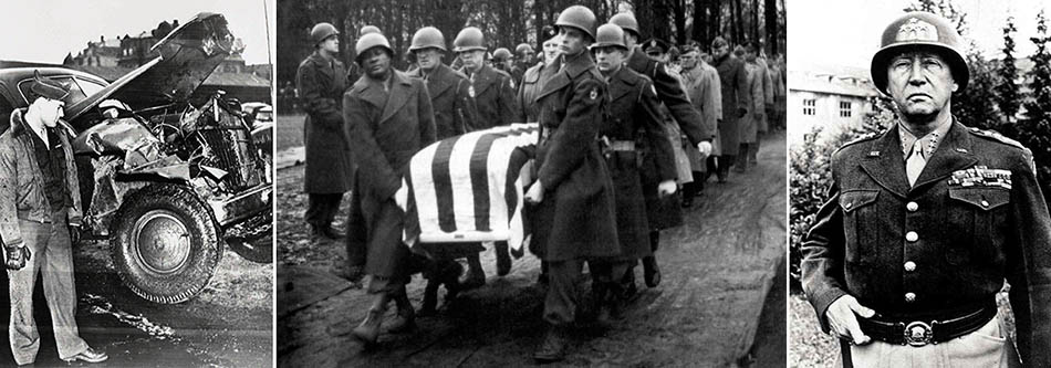 Death of General George S Patton at the end of World War Two – when his Cadillac 75 crashed
