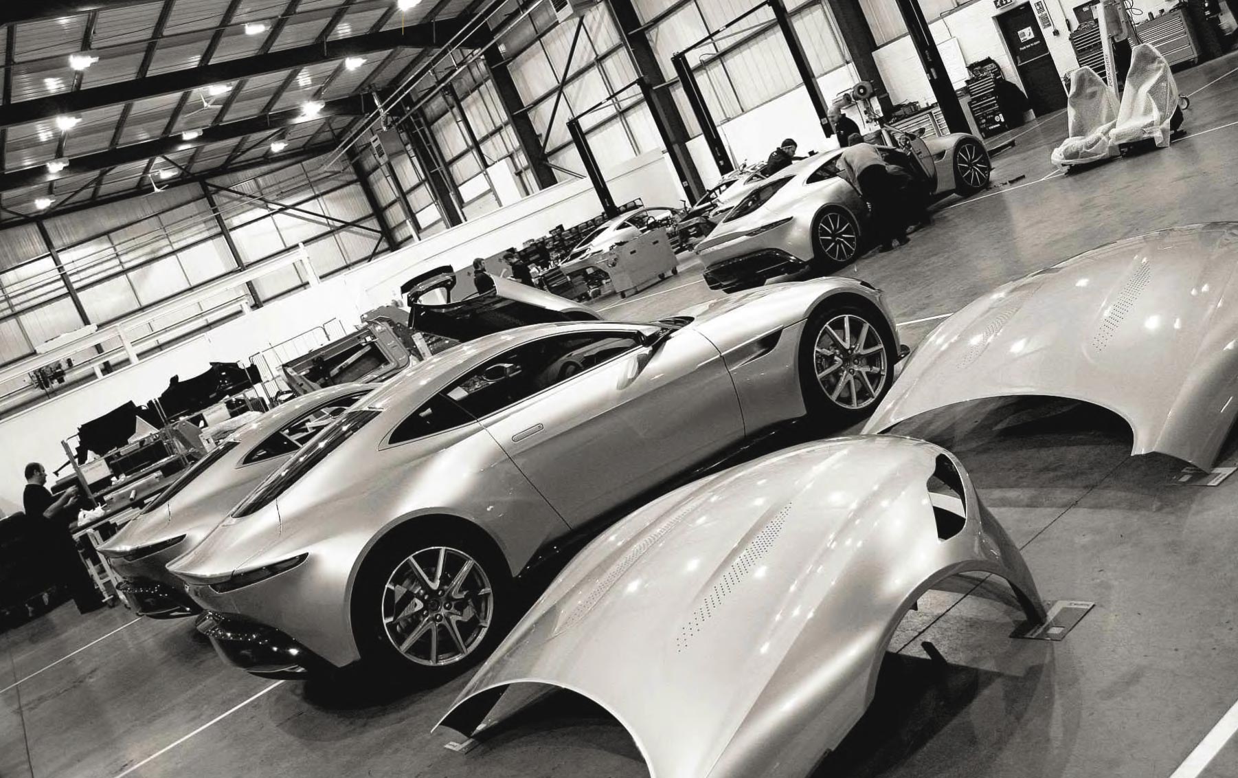 Bond car inside the Aston Martin DB10 build