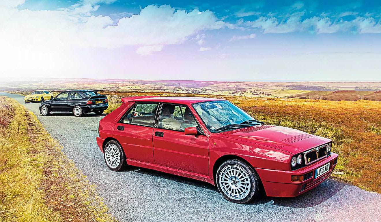 Lancia Delta Integrale Evo 2 vs. Ford Escort RS Cosworth and Toyota Celica GT-Four ST 205 Giant Road Test