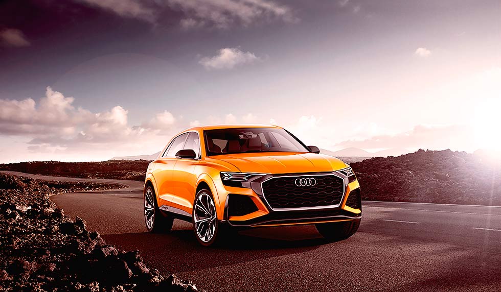 2017 audi q8 sport concept first petrol engine with electric powered pressor technology