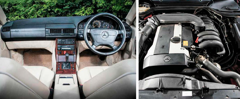 1995 Mercedes-Benz SL 320 R129 interior and engine