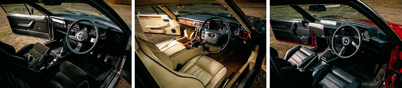 BMW 635CSi E24 vs. Jaguar XJ-S HE V12 and Alfa-Romeo GTV6 interior