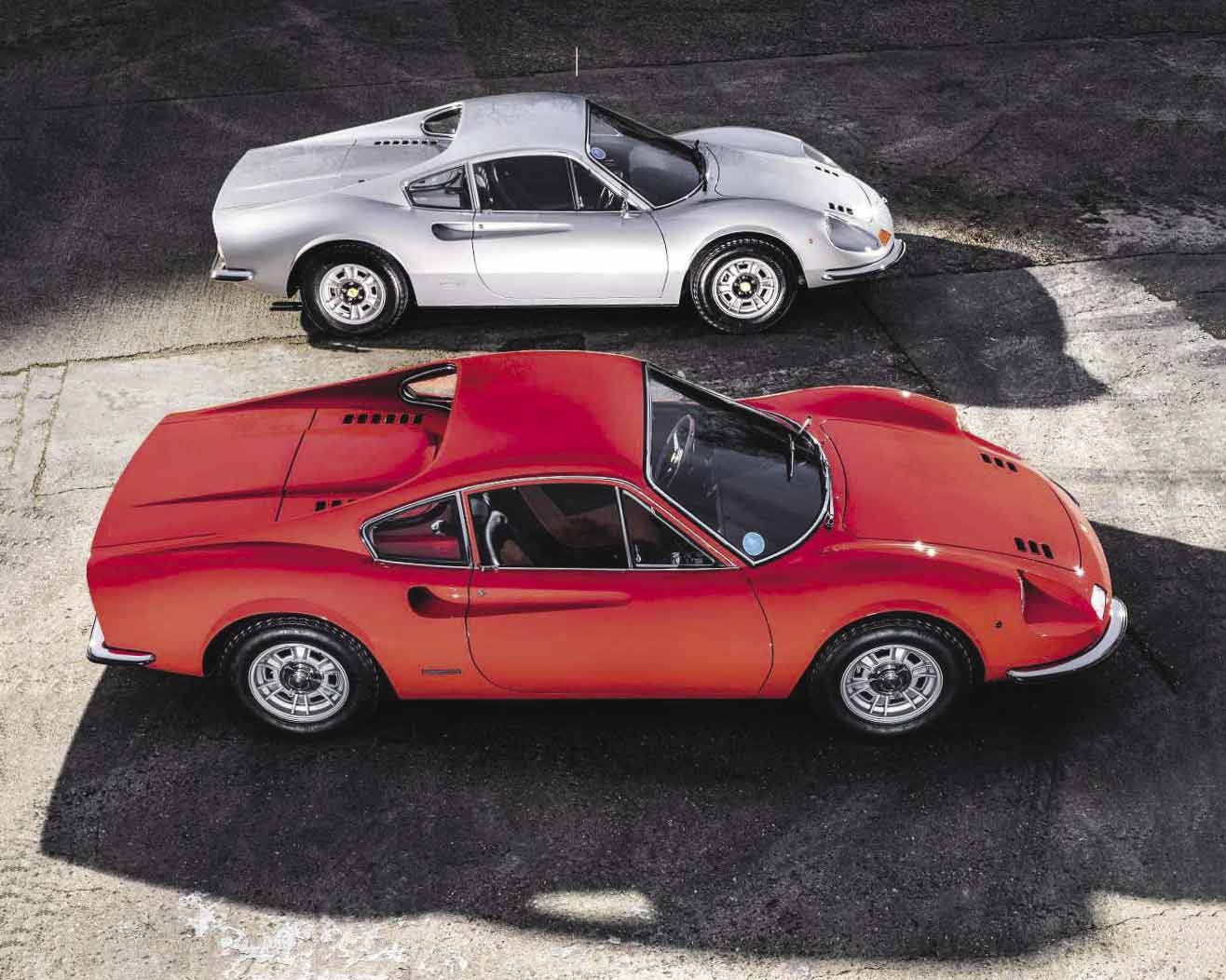 1968 Ferrari Dino 206 GT vs. 1970 Dino 246 GT