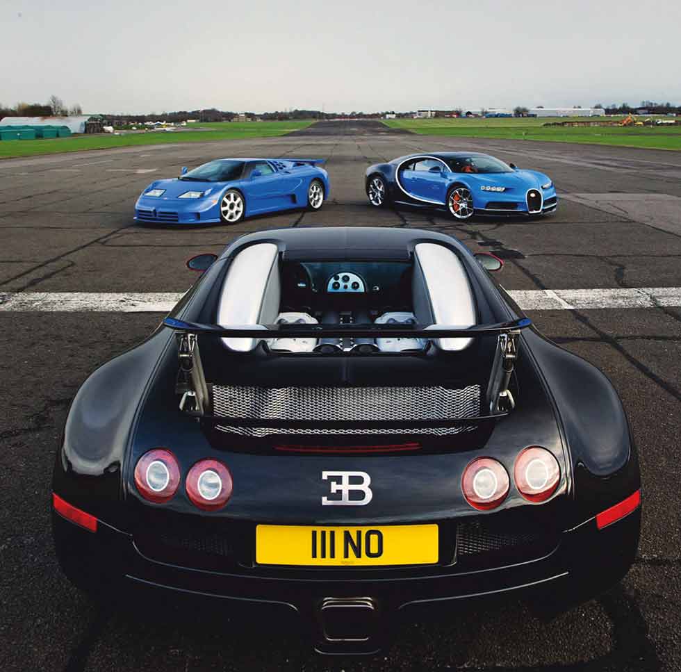Veyron meets EB110 and Chiron in our 3069bhp shootout 