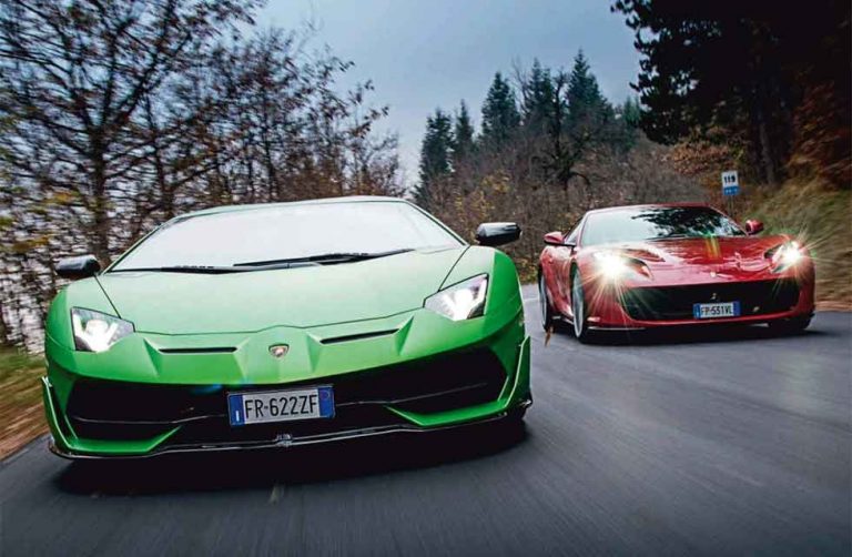 Aventador SVJ vs Ferrari 812 Superfast Drive