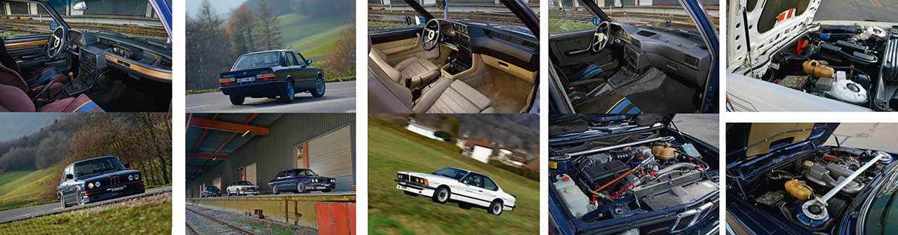 1982 BMW Alpina B7 S Turbo E12, 1982 BMW Alpina B7 Turbo Coupé E24 and 1983 BMW Alpina B9 3.5 E28