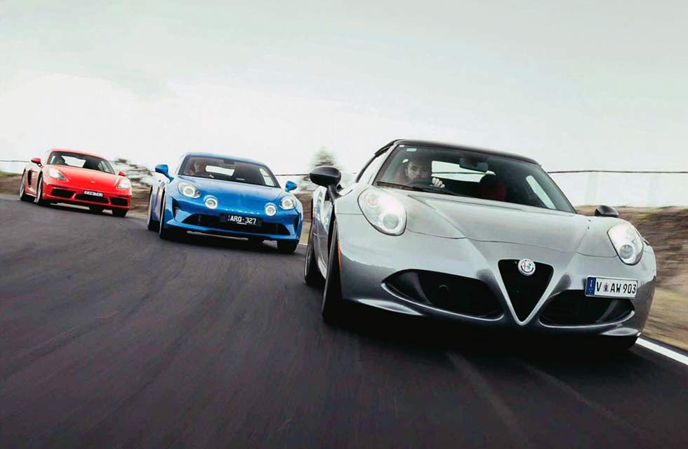 718 v 4C v A110 Mid-engine sports stars feel surprisingly evenly matched. And then you reach the first corner... 