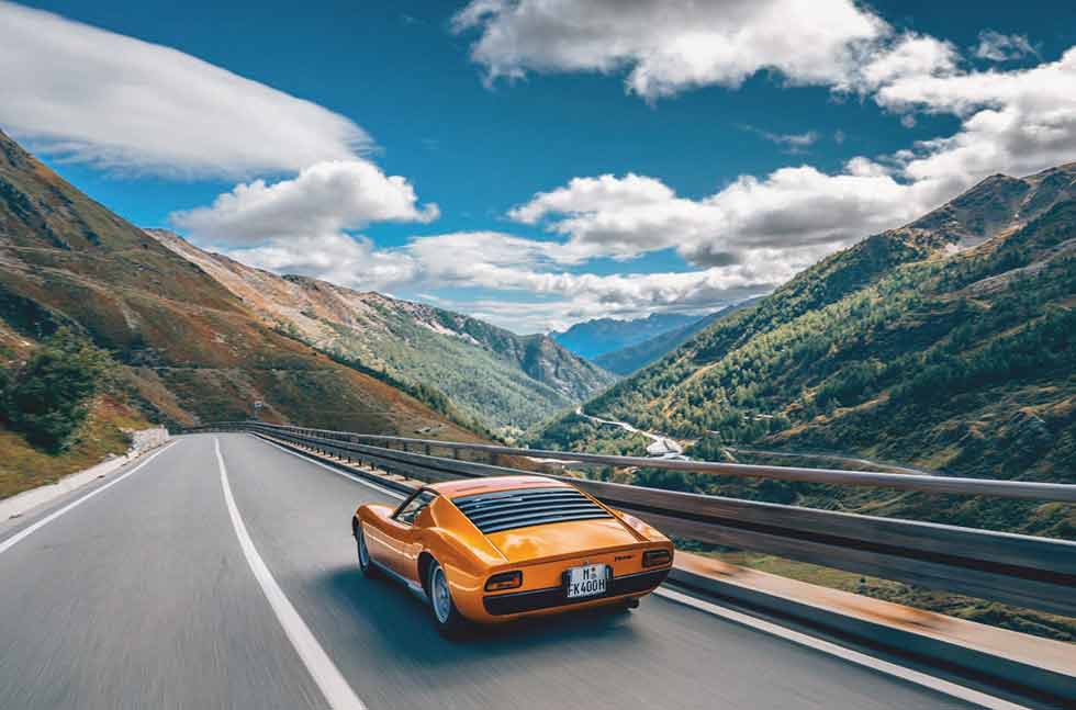 Italian Job 1969 Lamborghini Miura returns to the roads that made it famous