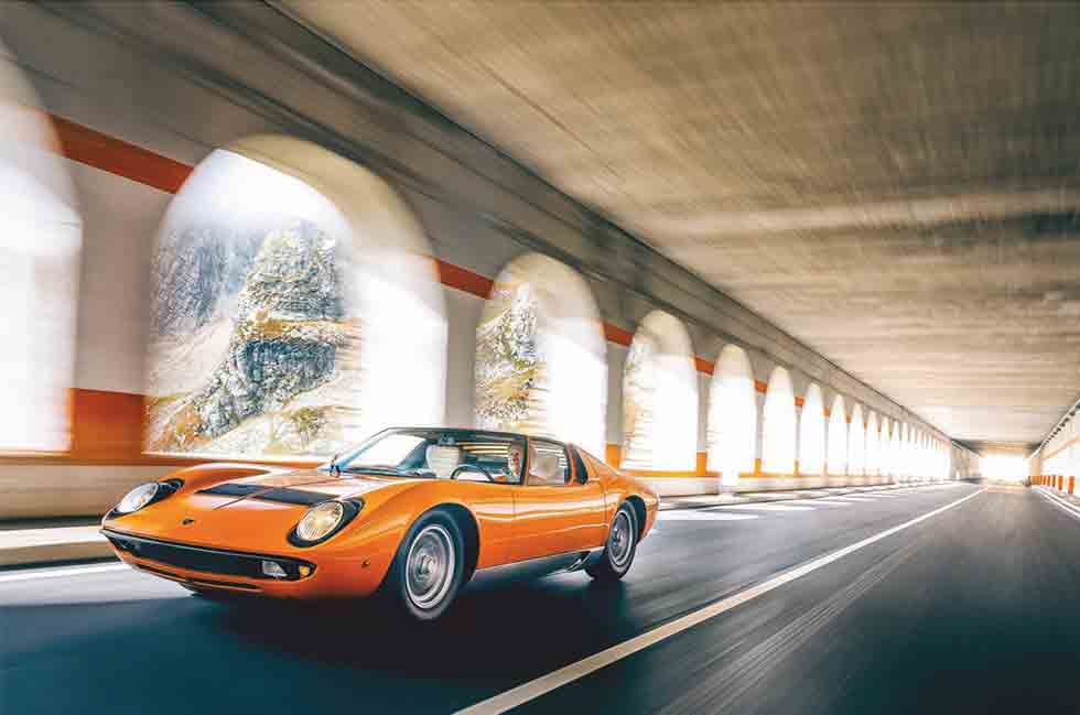 Italian Job 1969 Lamborghini Miura returns to the roads that made it famous