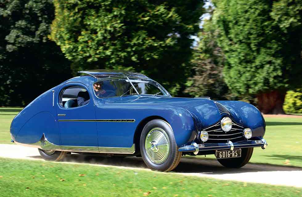 1948 Talbot Lago T26 Grand Sport Figoni Fastback Coupe created for the ‘Zipper King’