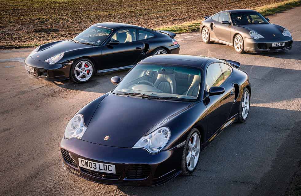2000 Porsche 911 Turbo 996 vs. 2002 911 Turbo X50 996 and 2005 911 Turbo S 996 - comparison road test